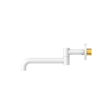 Mecca Wall Mounted Swivel Bath Spout Only 225mm Matte White