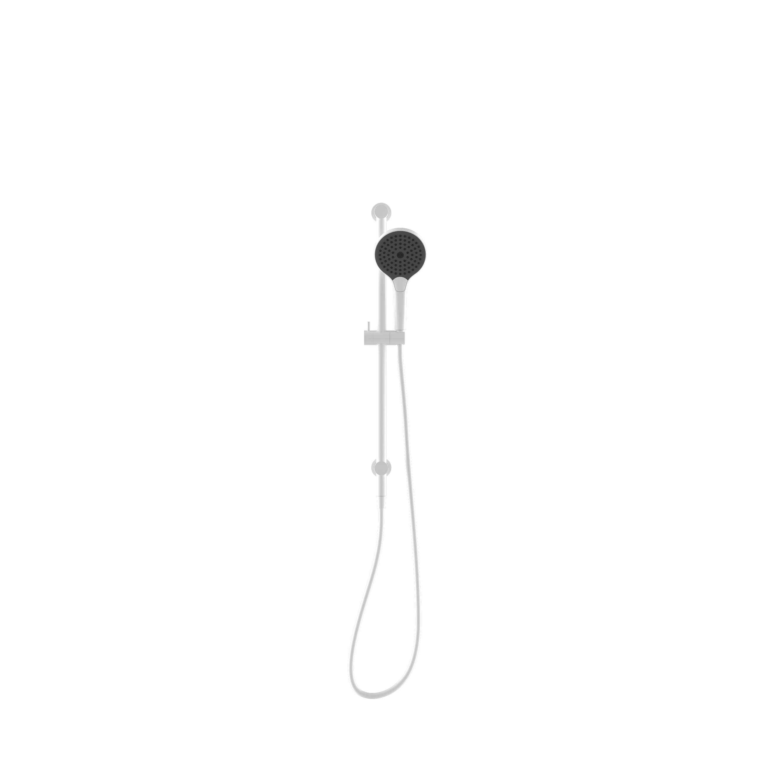 Mecca Shower Rail With Air Shower II Matte White