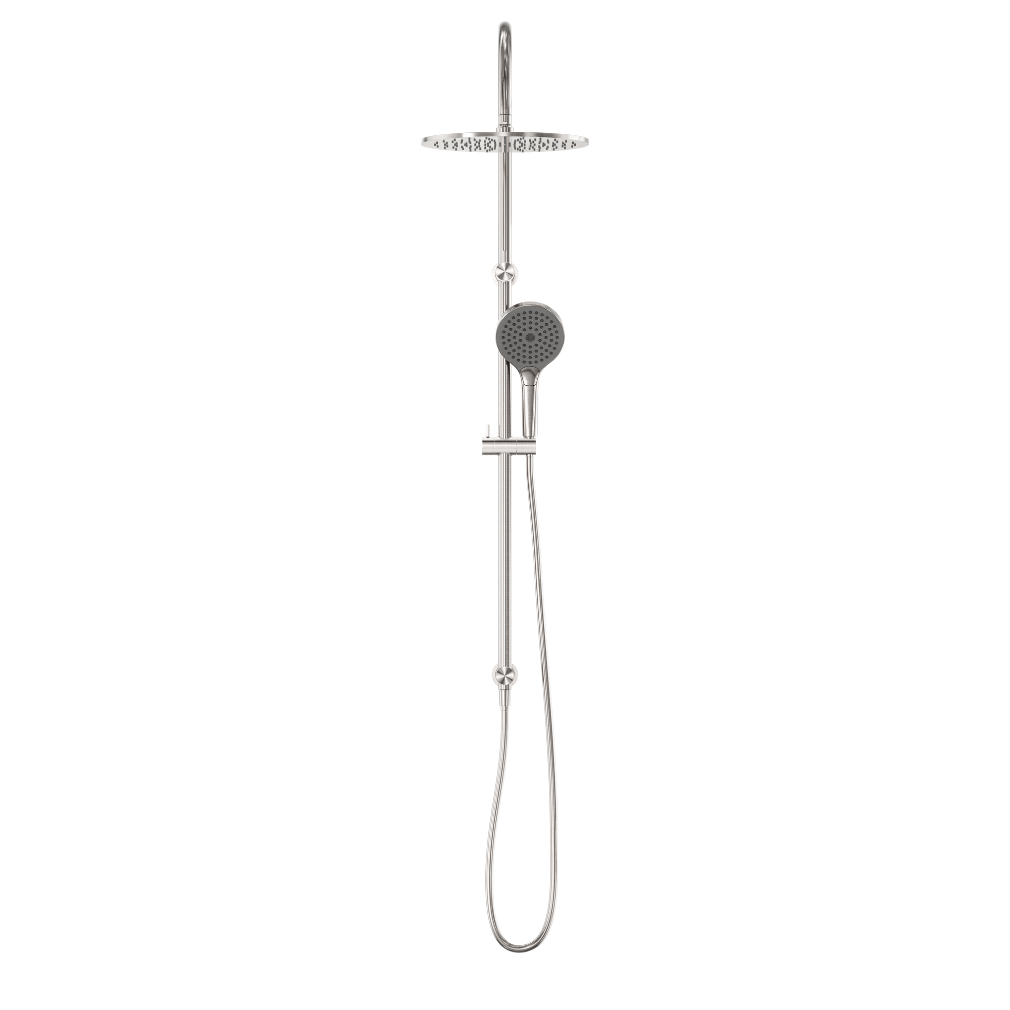 Mecca Twin Shower With Air Shower II Brushed Nickel