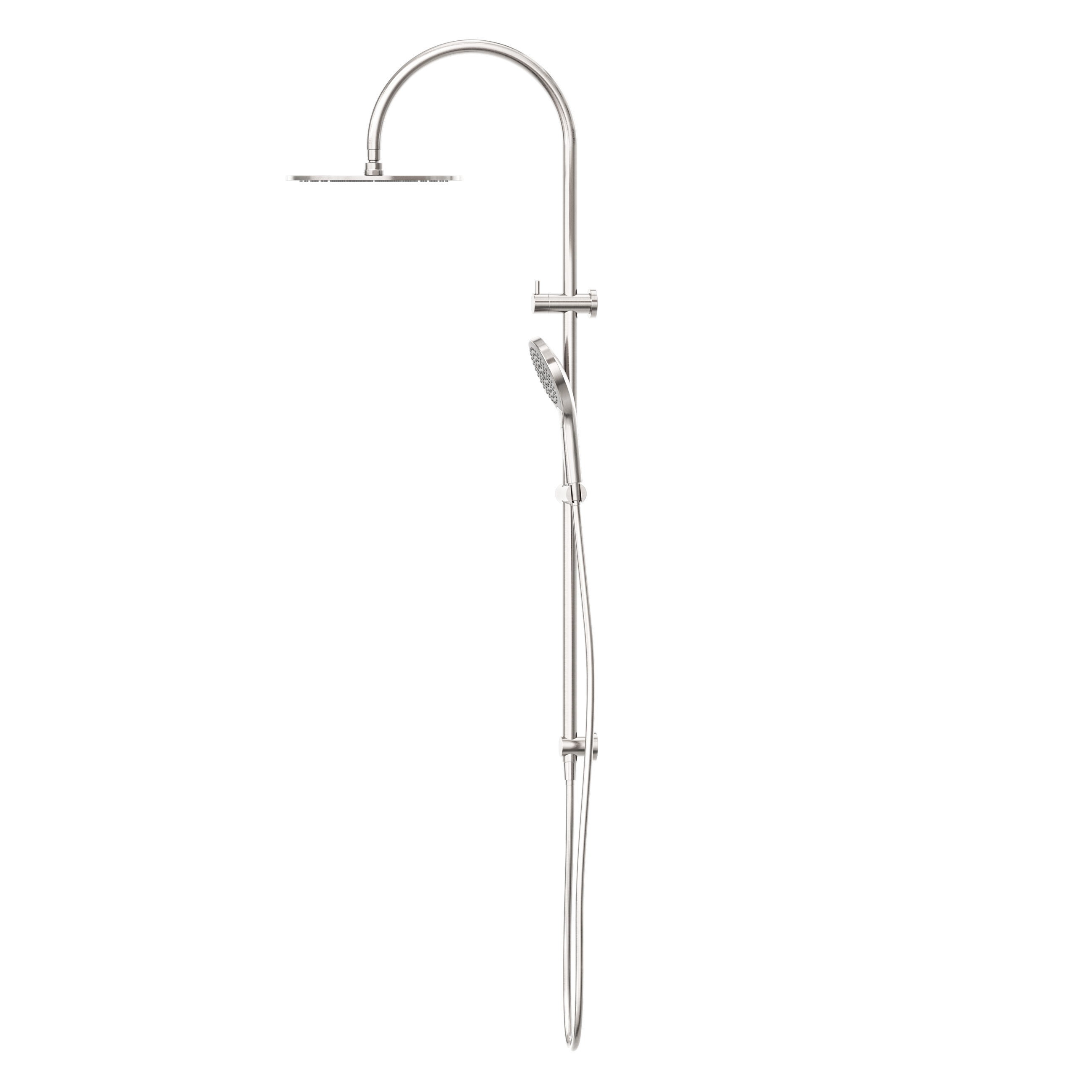 Mecca Twin Shower With Air Shower II Brushed Nickel