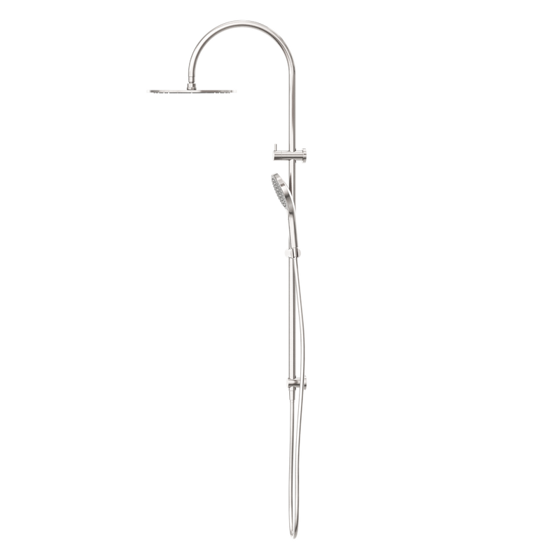 Mecca Twin Shower With Air Shower II Brushed Nickel