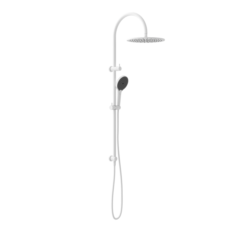 Mecca Twin Shower With Air Shower II Matte White
