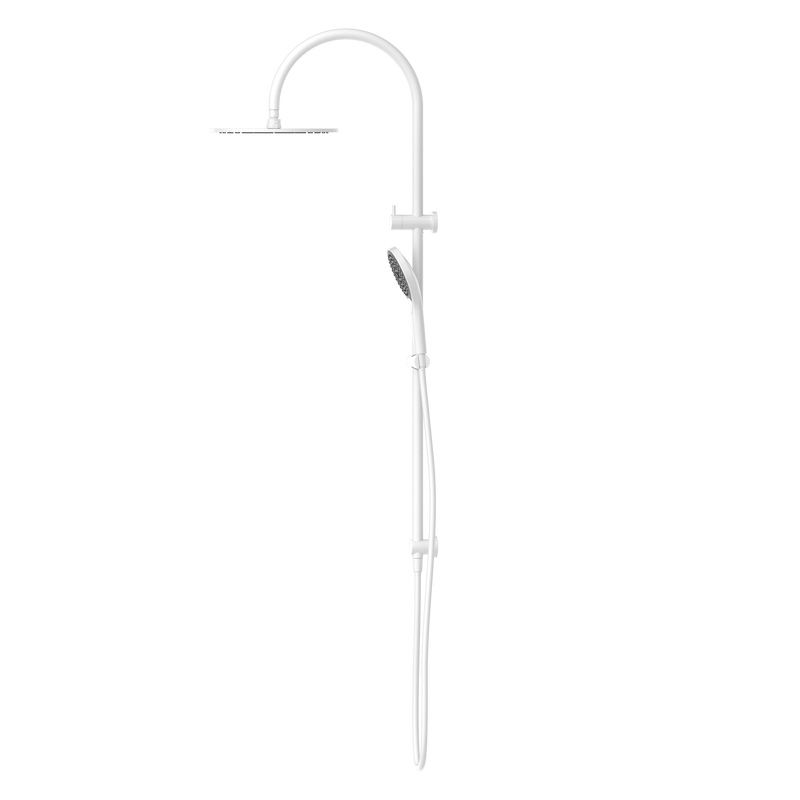 Mecca Twin Shower With Air Shower II Matte White