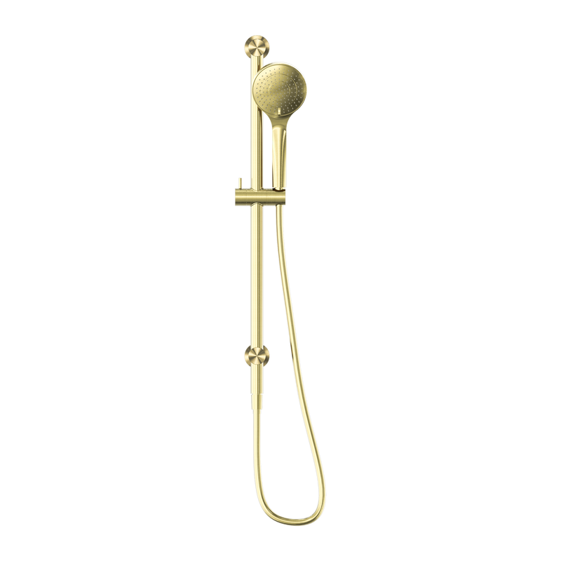 Mecca Shower Rail With Air Shower Brushed Gold