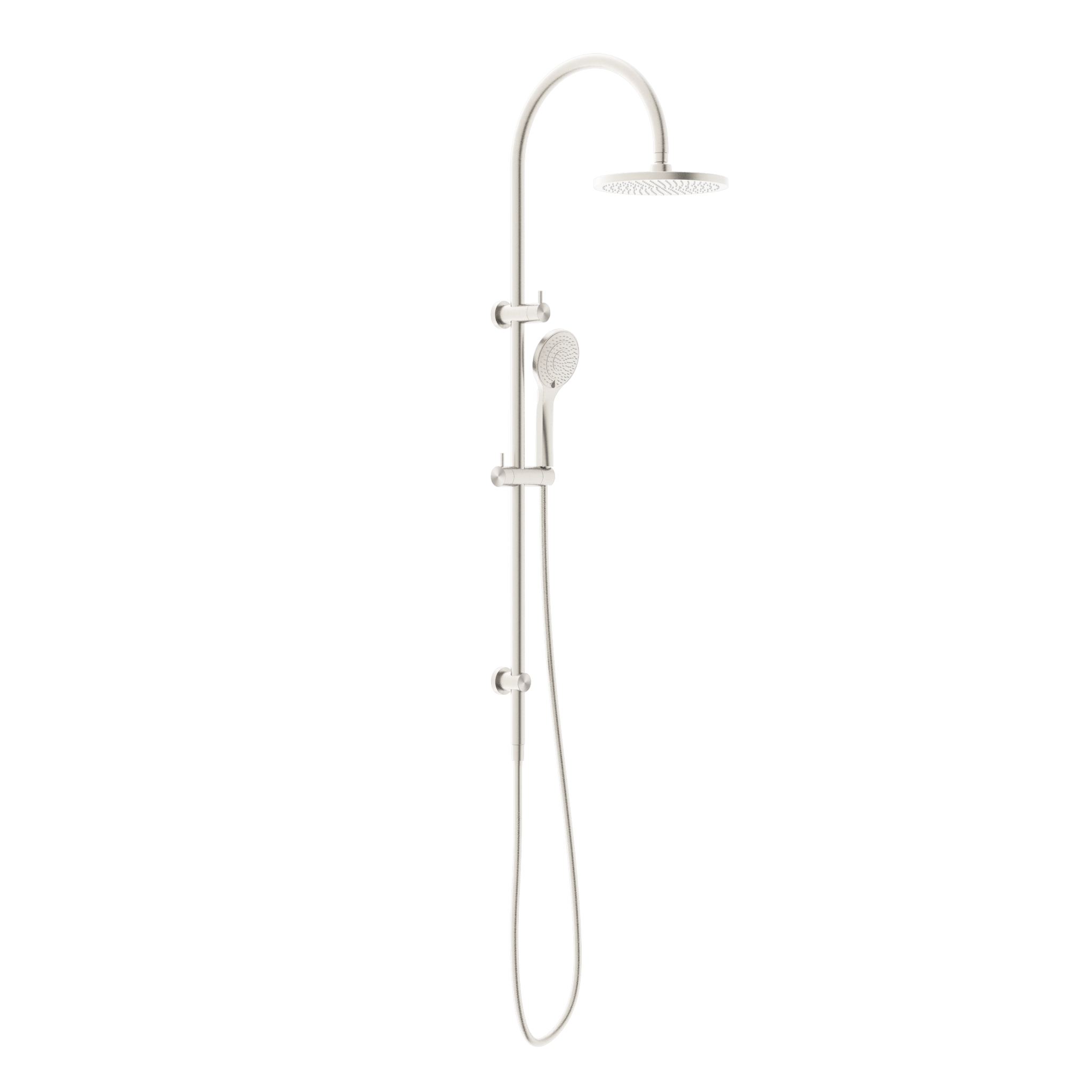 Mecca Twin Shower With Air Shower Brushed Nickel