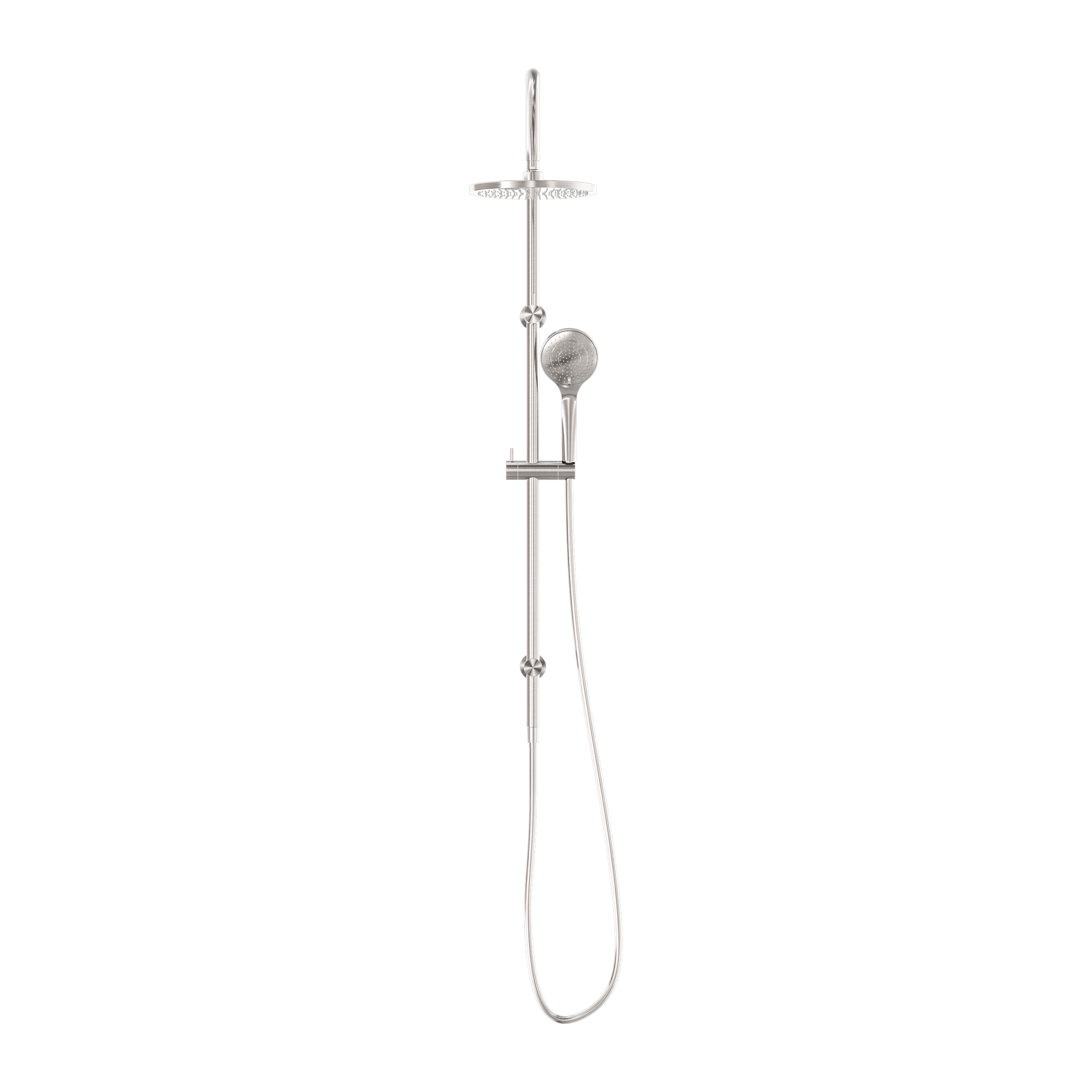 Mecca Twin Shower With Air Shower Brushed Nickel