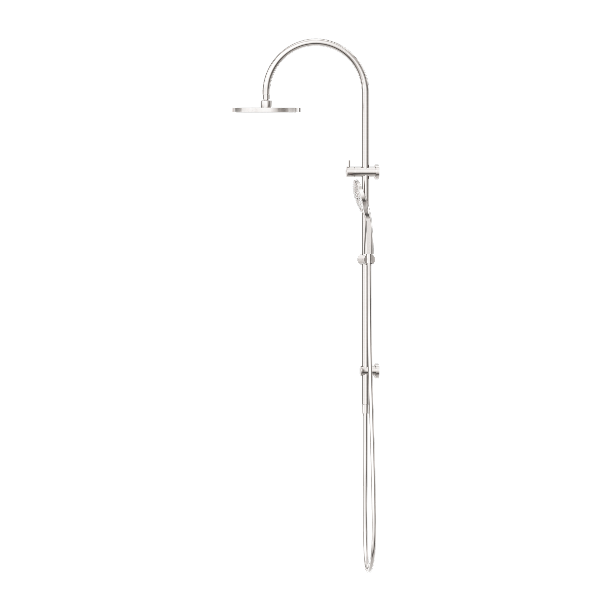 Mecca Twin Shower With Air Shower Brushed Nickel