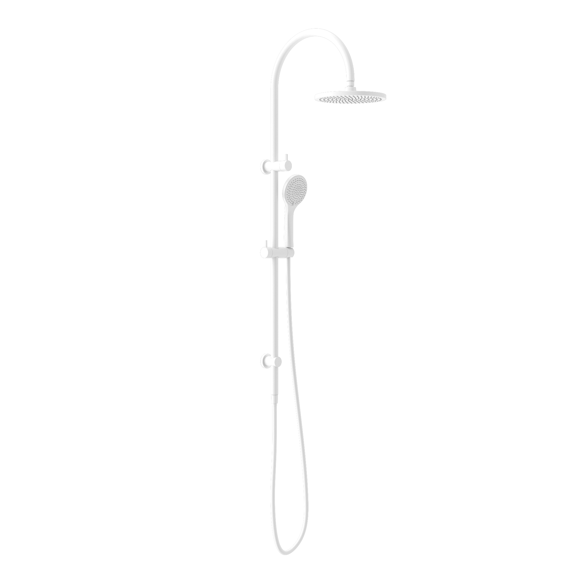 Mecca Twin Shower With Air Shower Matte White