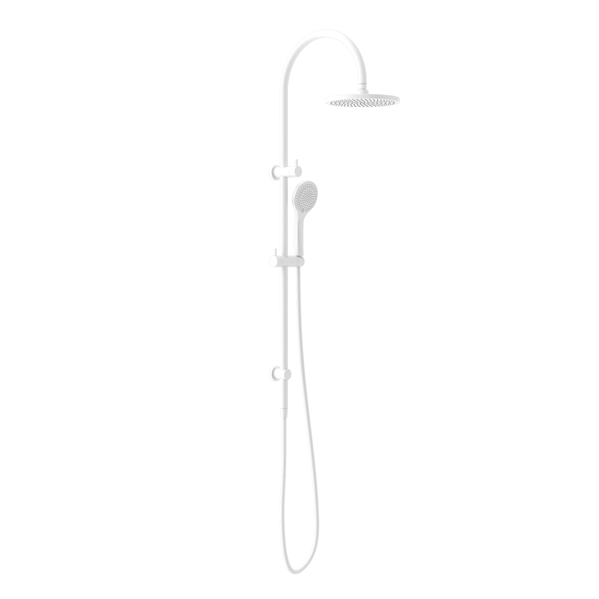 Mecca Twin Shower With Air Shower Matte White