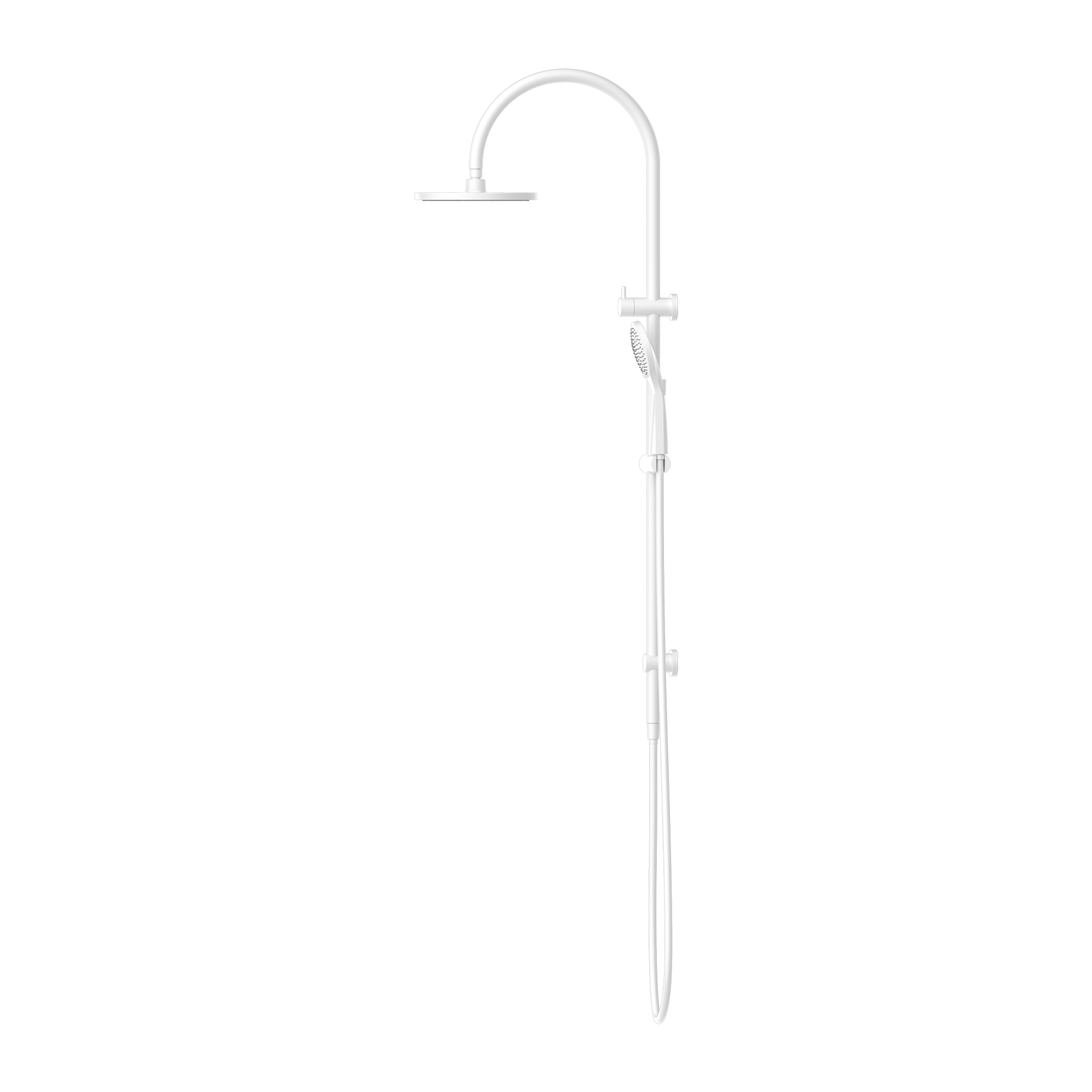 Mecca Twin Shower With Air Shower Matte White