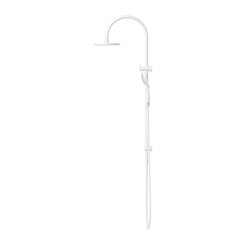 Mecca Twin Shower With Air Shower Matte White