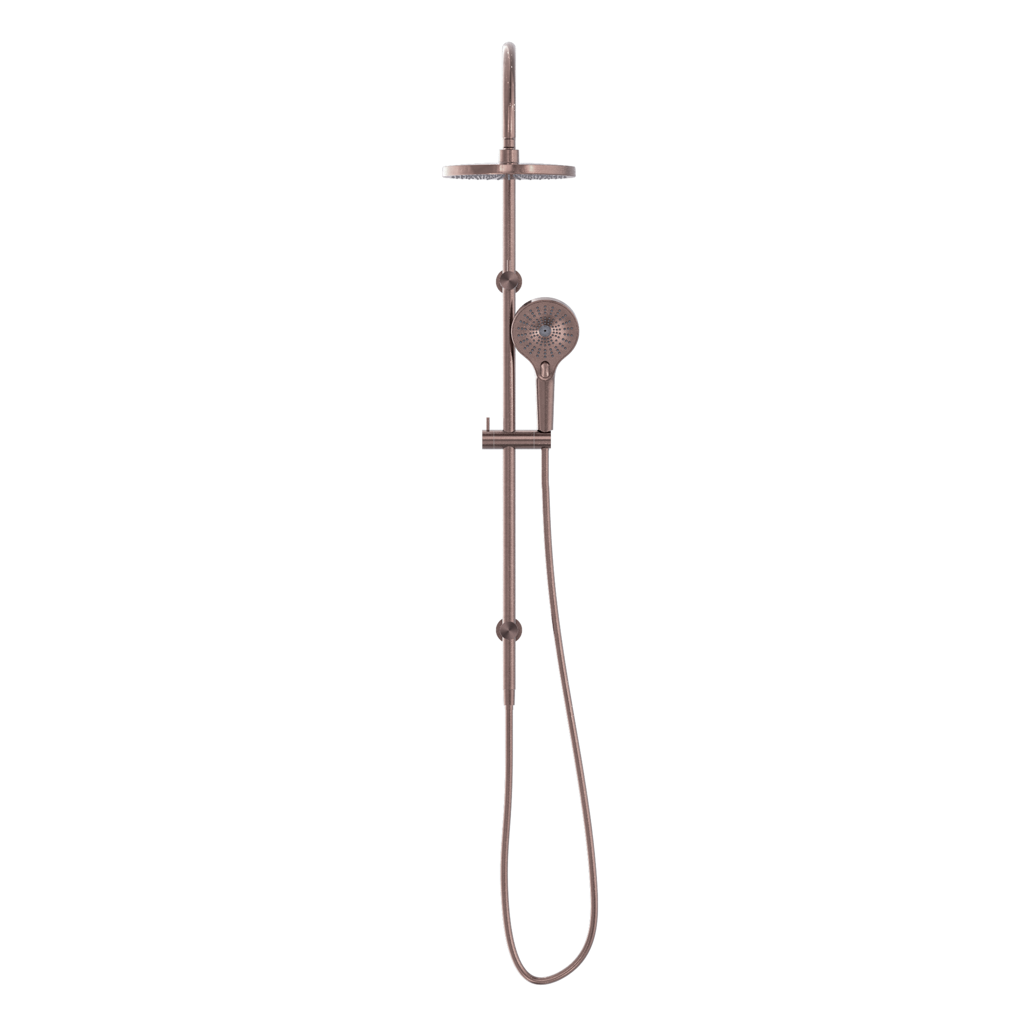 Mecca Twin Shower Brushed Bronze