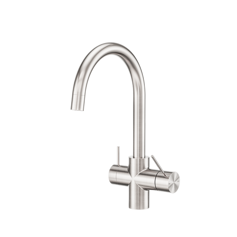 Mecca 3 Way Filtered Mixer Tap Brushed Nickel