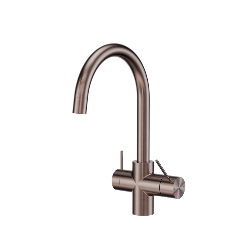Mecca 3 Way Filtered Mixer Tap Brushed Bronze