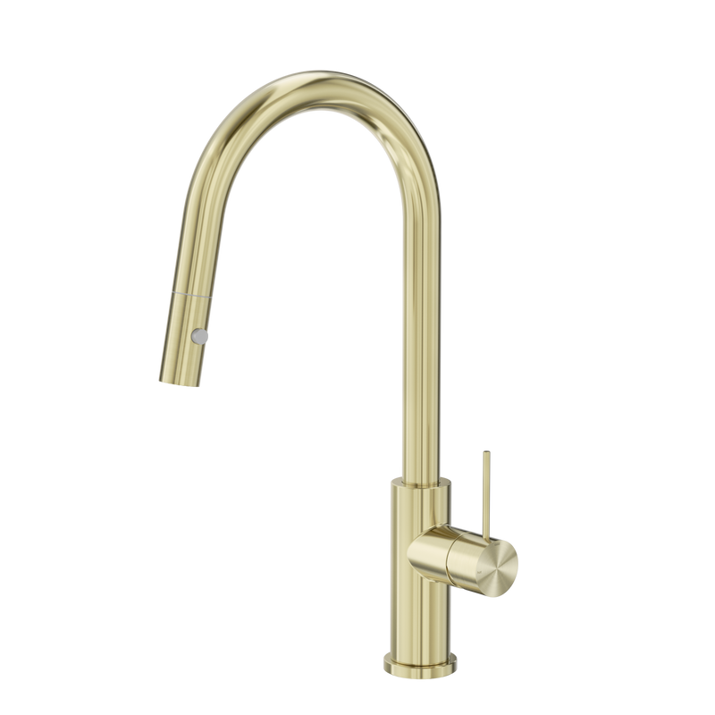Mecca Pull Out Sink Mixer With Vegie Spray Function Brushed Gold