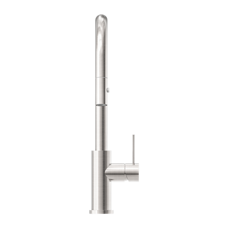 Mecca Pull Out Sink Mixer With Vegie Spray Function Brushed Nickel