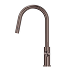 Mecca Pull Out Sink Mixer With Vegie Spray Function Brushed Bronze