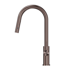 Mecca Pull Out Sink Mixer With Vegie Spray Function Brushed Bronze