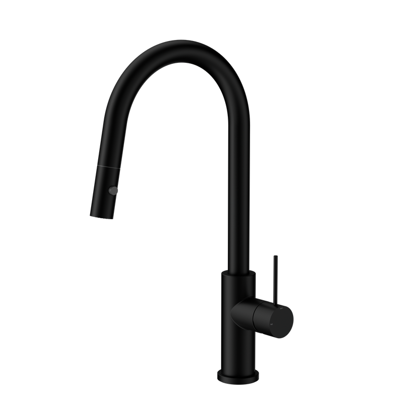 Mecca Pull Out Sink Mixer With Vegie Spray Function Matte Black