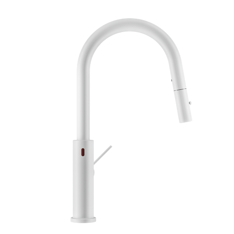 Mecca Smart Sensor Pull Out Kitchen Mixer Matte white