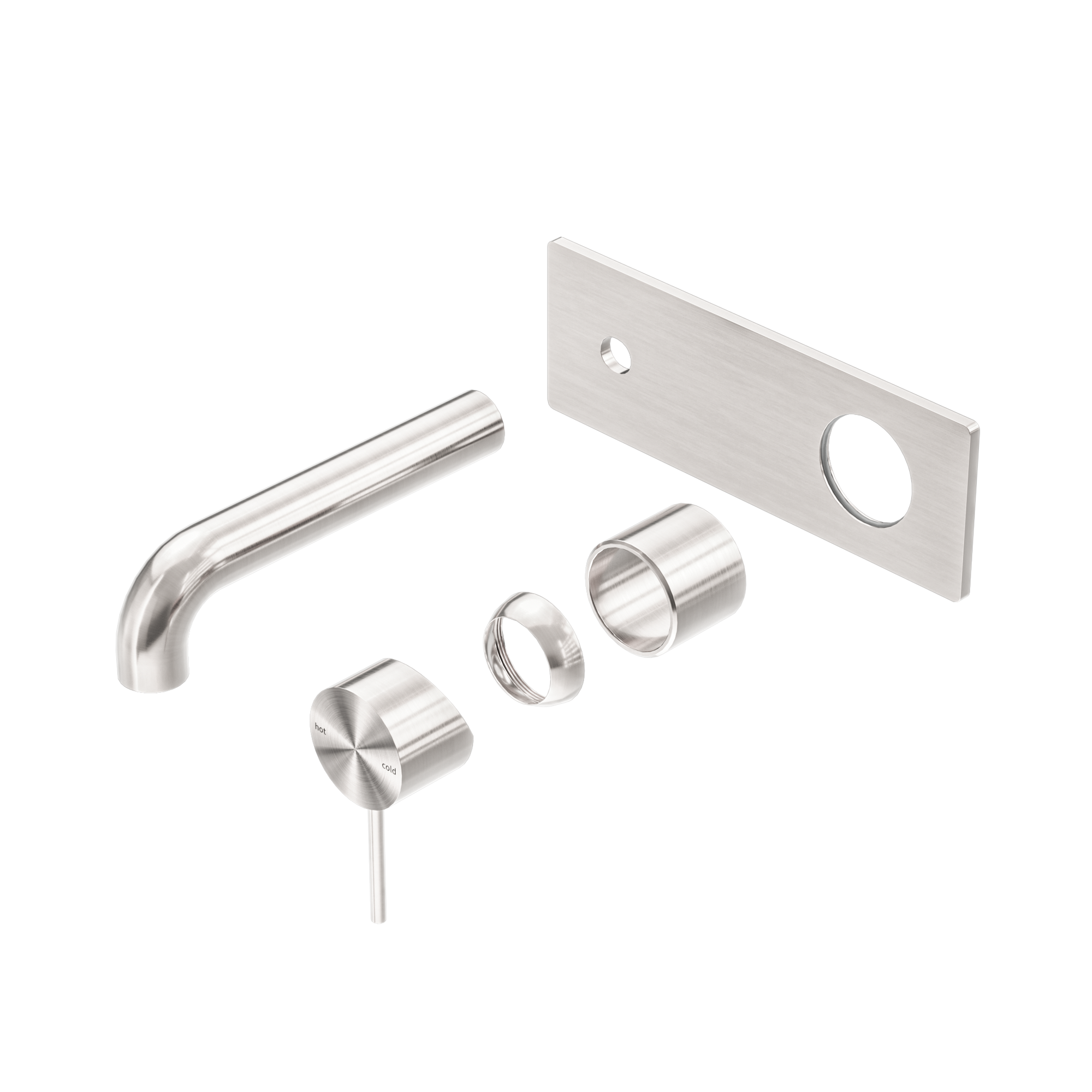 Mecca Wall Basin/Bath Mixer 160mm Trim Kits Only Brushed Nickel