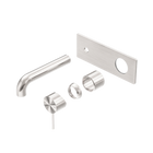 Mecca Wall Basin/Bath Mixer 185mm Trim Kits Only Brushed Nickel