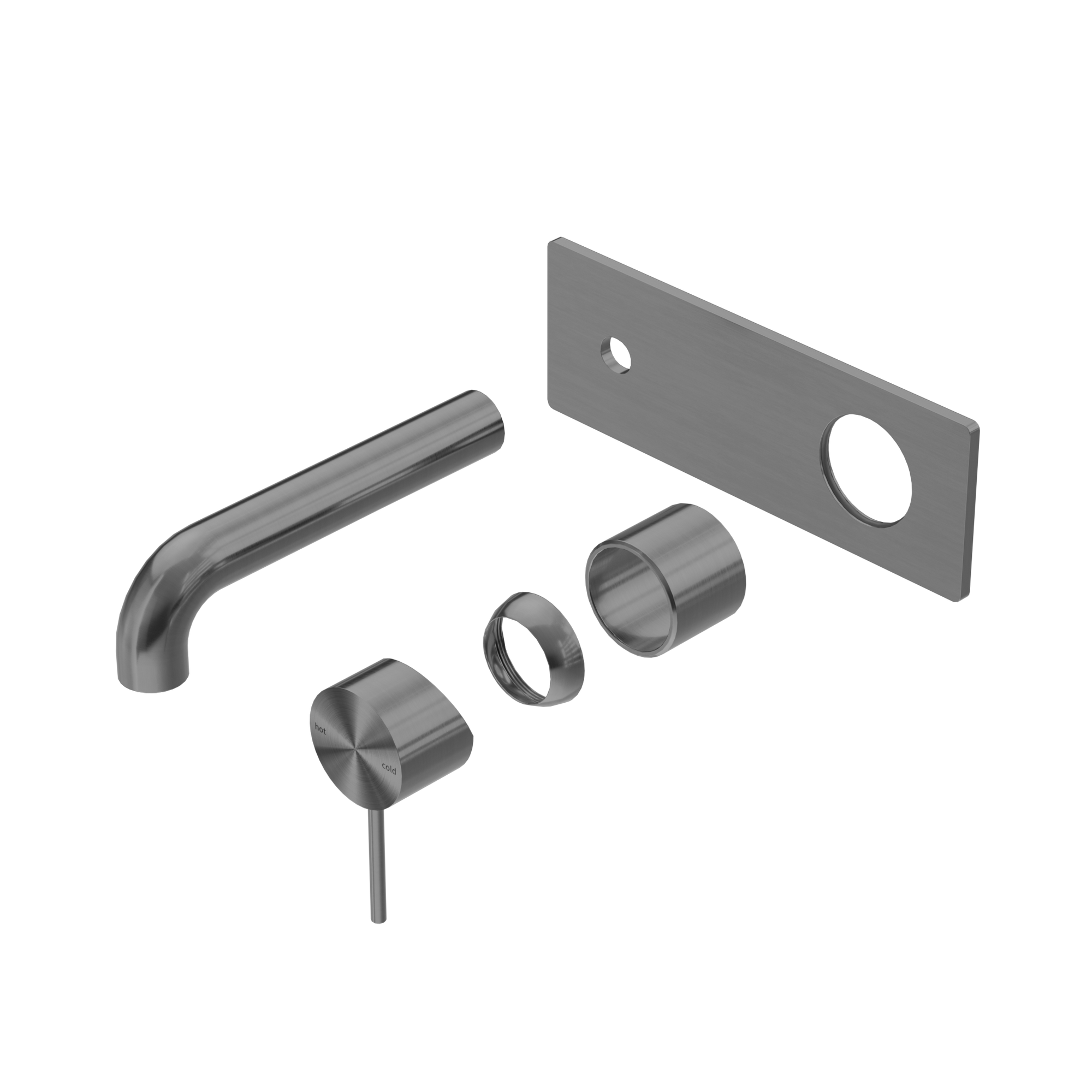 Mecca Wall Basin/Bath Mixer 185mm Trim Kits Only Gun Metal