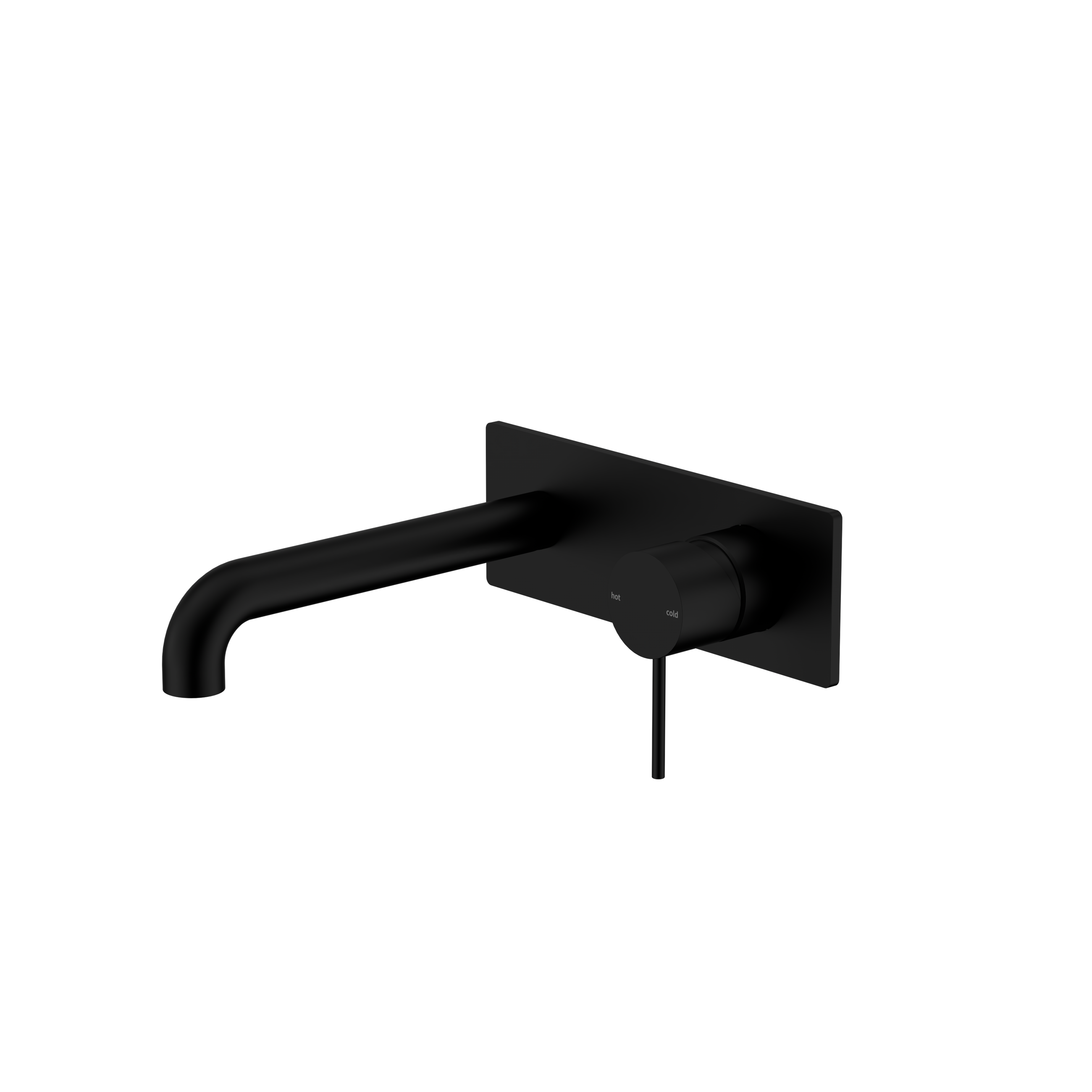 Mecca Wall Basin/Bath Mixer 230mm Matte Black