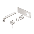 Mecca Wall Basin/Bath Mixer 230mm Trim Kits Only Brushed Nickel