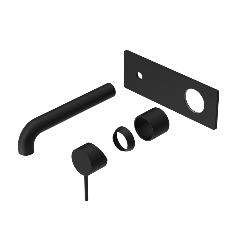 Mecca Wall Basin/Bath Mixer 230mm Trim Kits Only Matte Black