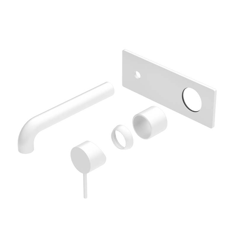 Mecca Wall Basin/Bath Mixer 230mm Trim Kits Only Matte White