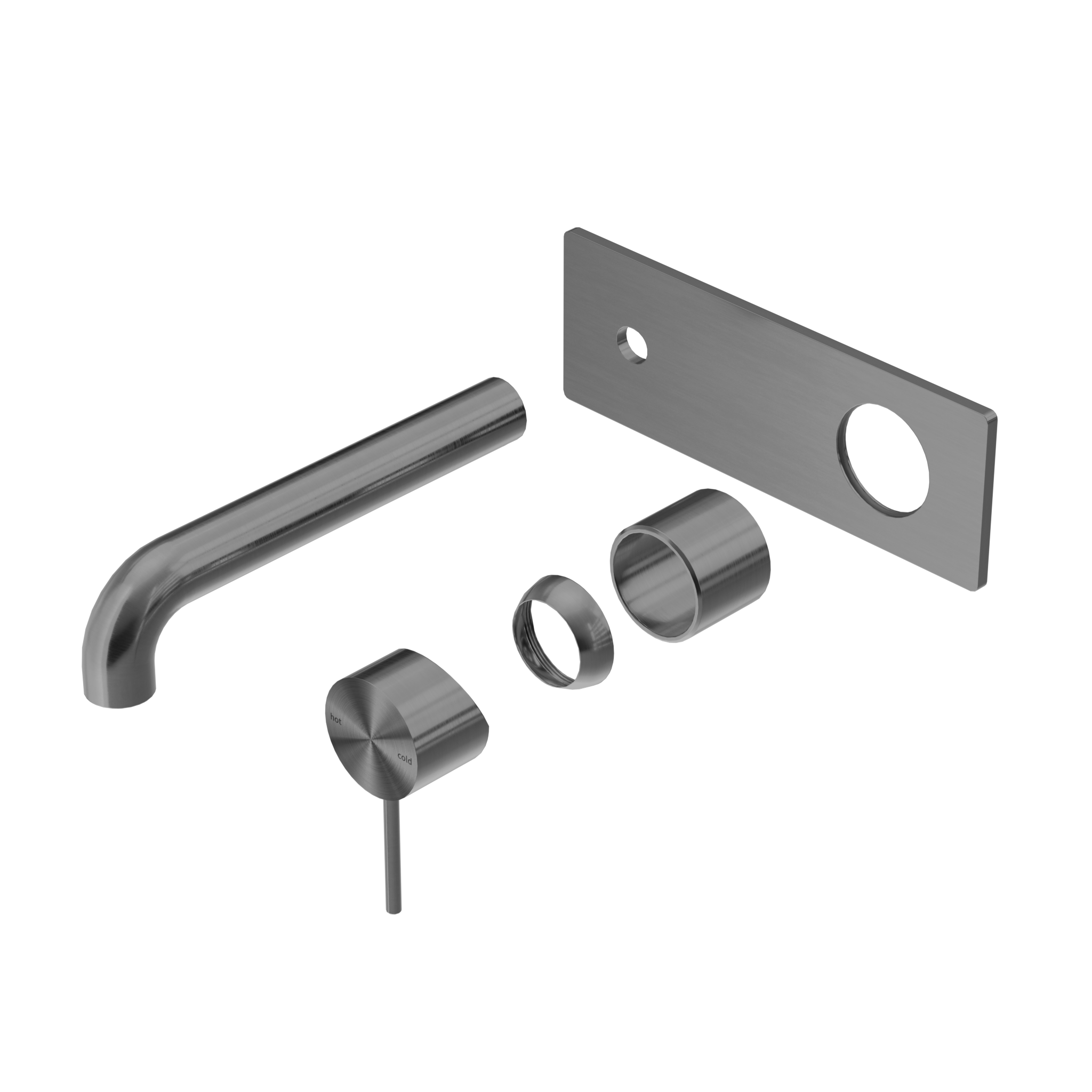 Mecca Wall Basin/Bath Mixer 260mm Trim Kits Only Gun Metal