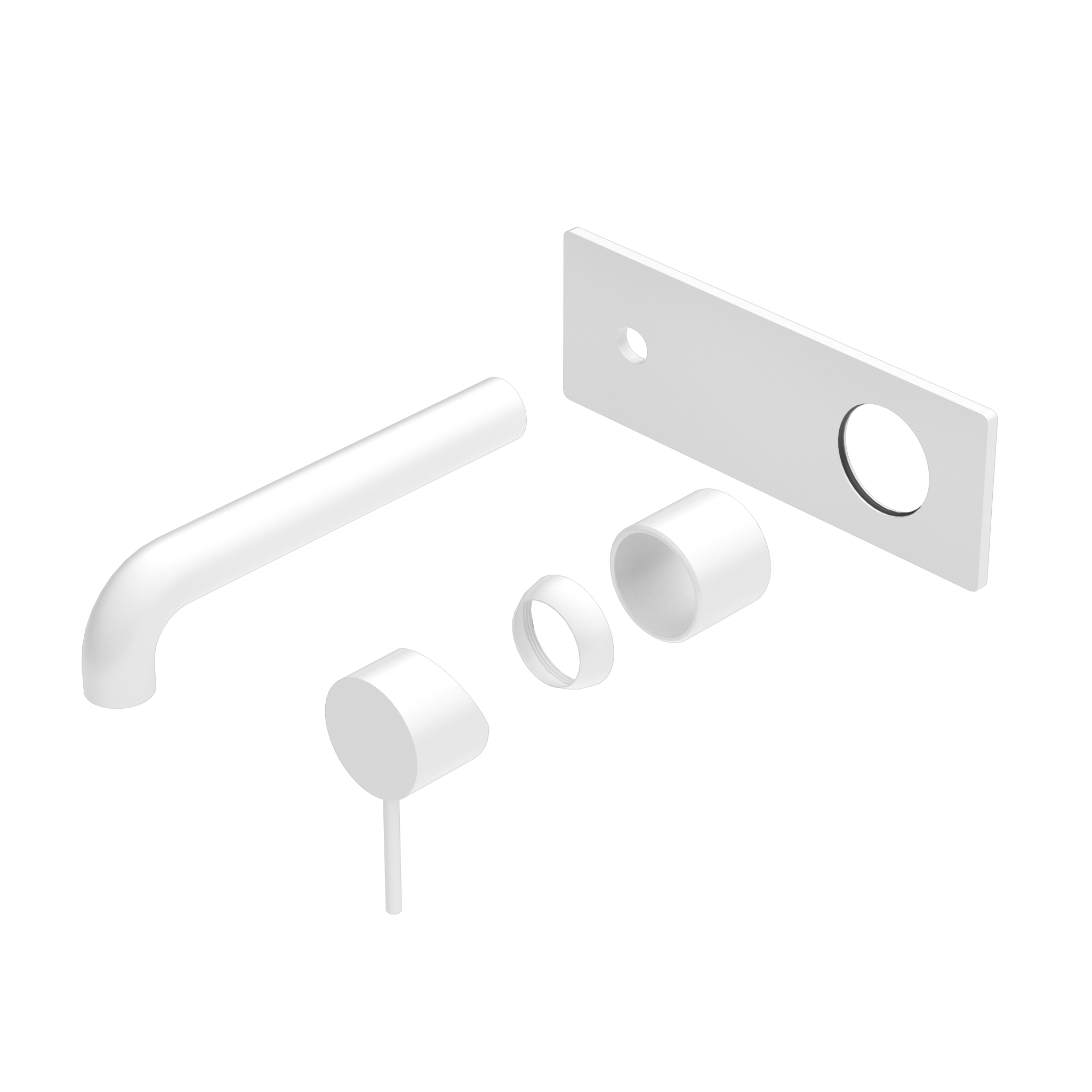 Mecca Wall Basin/Bath Mixer 260mm Trim Kits Only Matte White