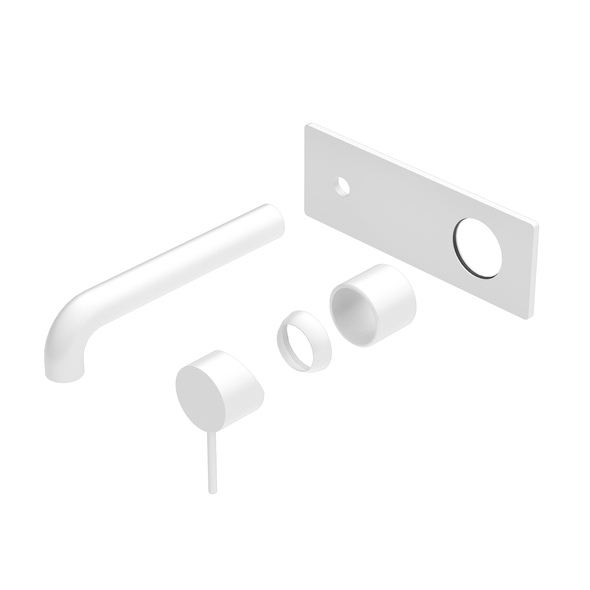 Mecca Wall Basin/Bath Mixer 260mm Trim Kits Only Matte White