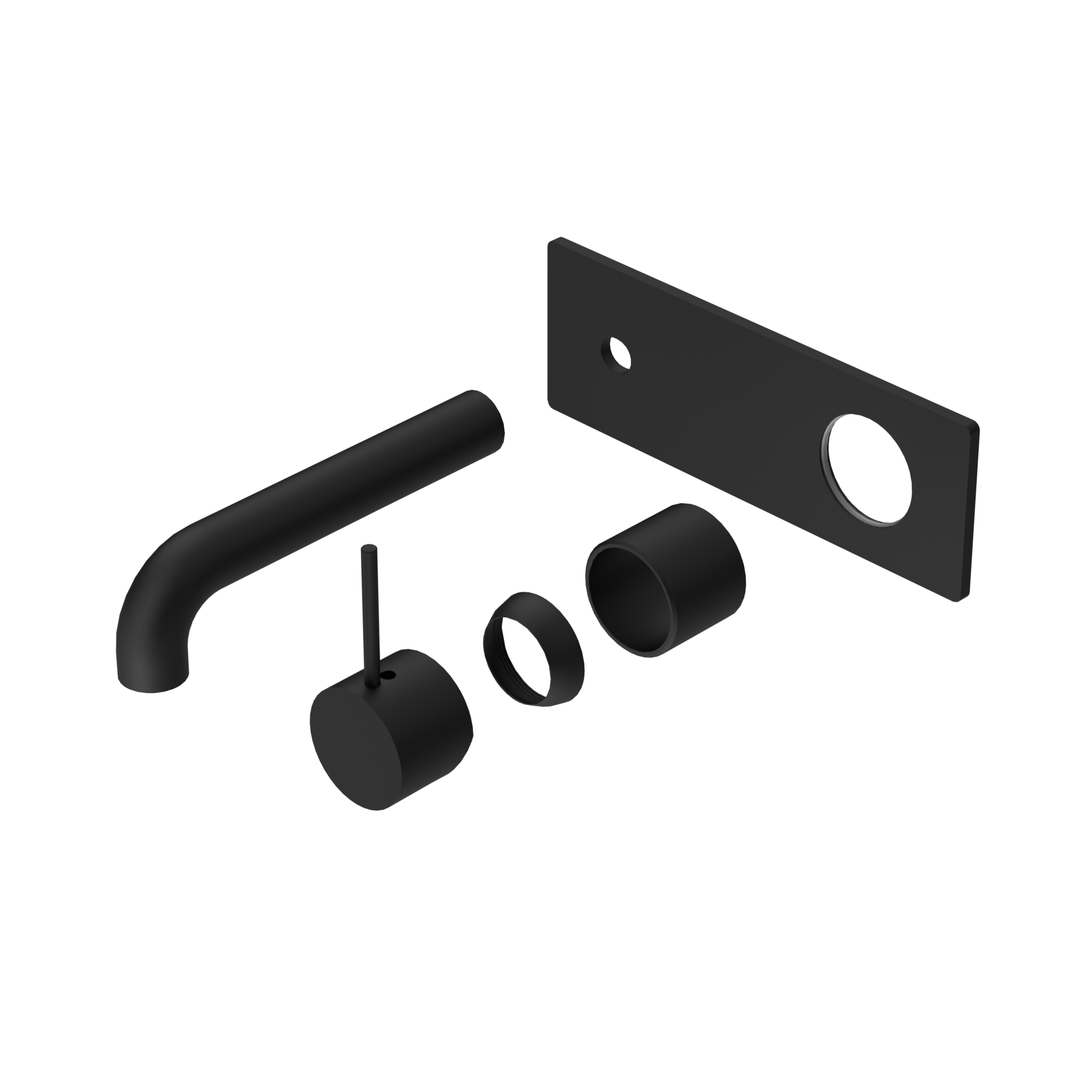 Mecca Wall Basin/Bath Mixer Handle Up 120mm Trim Kits Only Matte Black