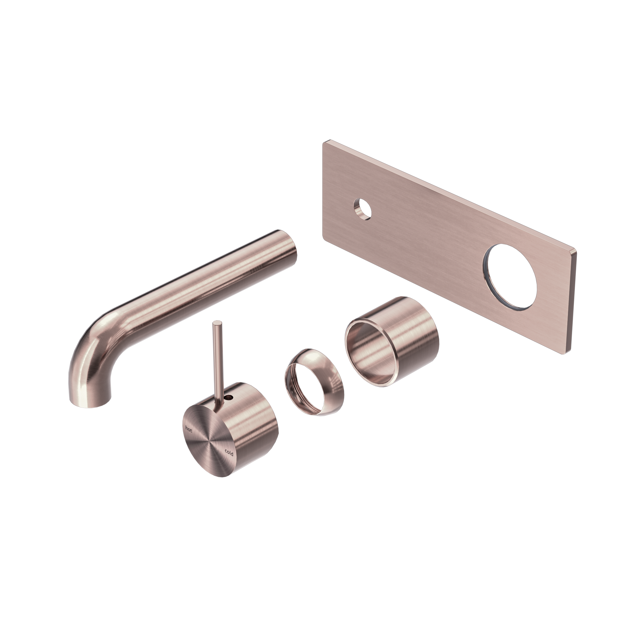 Mecca Wall Basin/Bath Mixer Handle Up 160mm Trim Kits Only Brushed Bronze