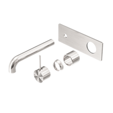 Mecca Wall Basin/Bath Mixer Handle Up 230mm Trim Kits Only Brushed Nickel
