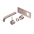 Mecca Wall Basin/Bath Mixer Handle Up 230mm Trim Kits Only Brushed Bronze
