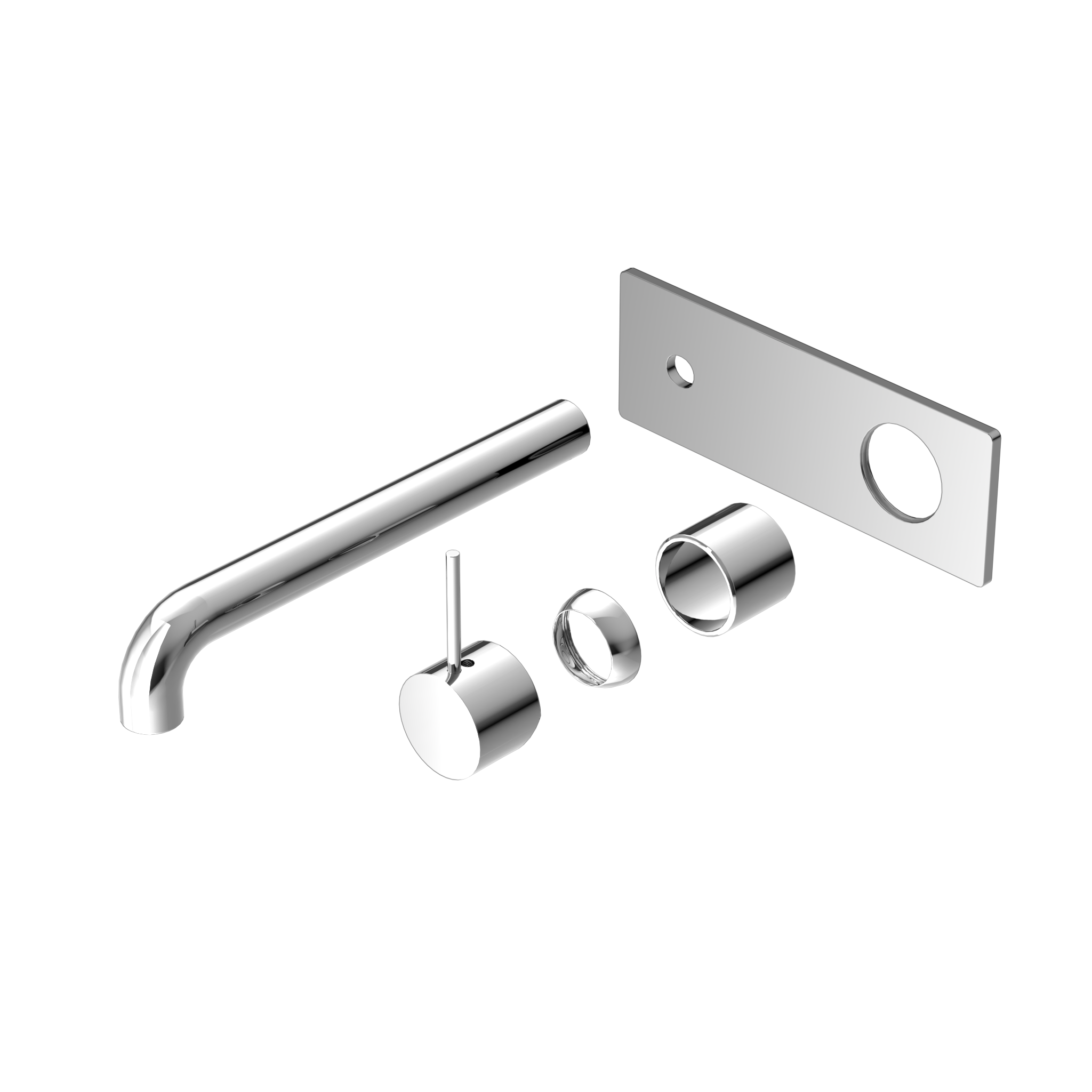 Mecca Wall Basin/Bath Mixer Handle Up 230mm Trim Kits Only Chrome