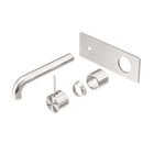 Mecca Wall Basin/Bath Mixer Handle Up 260mm Trim Kits Only Brushed Nickel