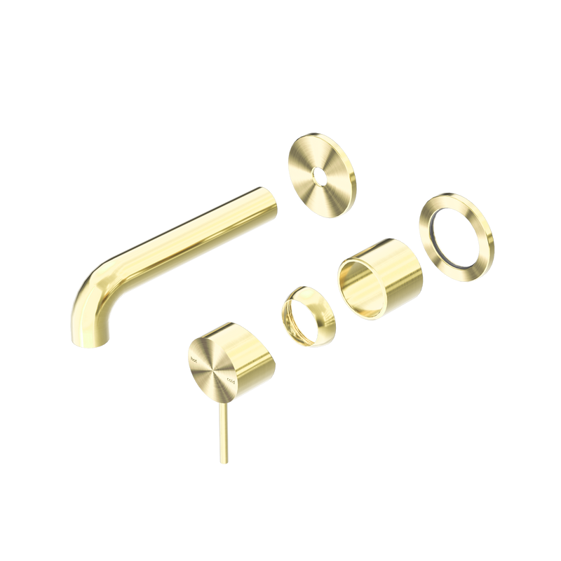 Mecca Wall Basin/Bath Mixer Separate Back Plate 120mm Trim Kits Only Brushed Gold