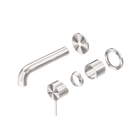 Mecca Wall Basin/Bath Mixer Separate Back Plate 120mm Trim Kits Only Brushed Nickel