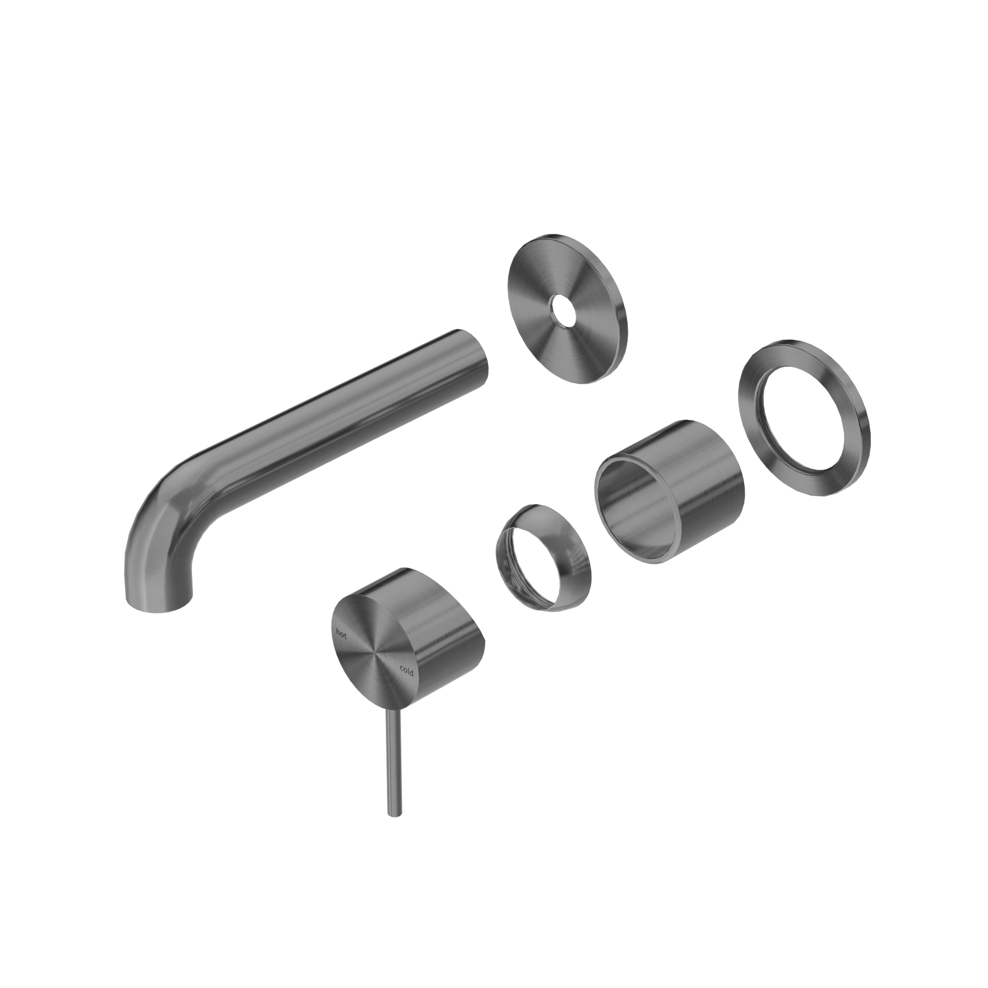 Mecca Wall Basin/Bath Mixer Separate Back Plate 120mm Trim Kits Only Gun Metal