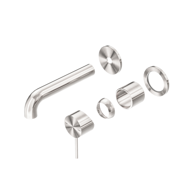 Mecca Wall Basin/Bath Mixer Separate Back Plate 160mm Trim Kits Only Brushed Nickel