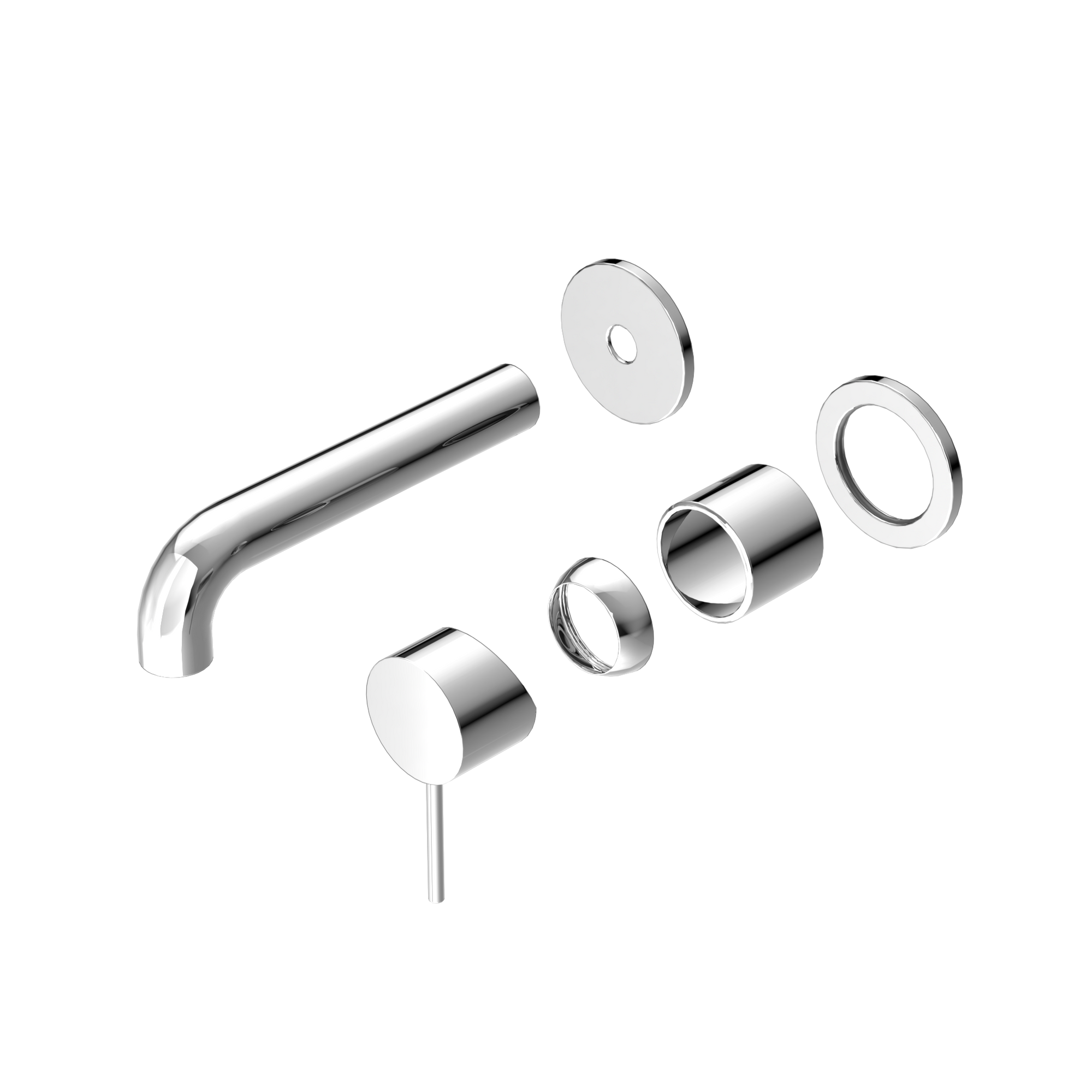 Mecca Wall Basin/Bath Mixer Separate Back Plate 160mm Trim Kits Only Chrome