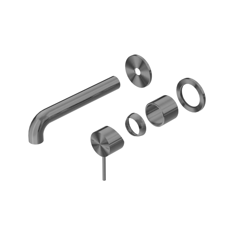 Mecca Wall Basin/Bath Mixer Separate Back Plate 185mm Trim Kits Only Gun Metal