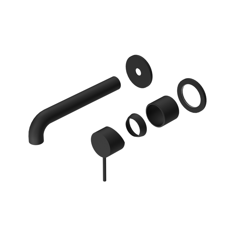 Mecca Wall Basin/Bath Mixer Separate Back Plate 185mm Trim Kits Only Matte Black