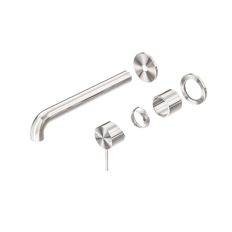 Mecca Wall Basin/Bath Mixer Separate Back Plate 230mm Trim Kits Only Brushed Nickel