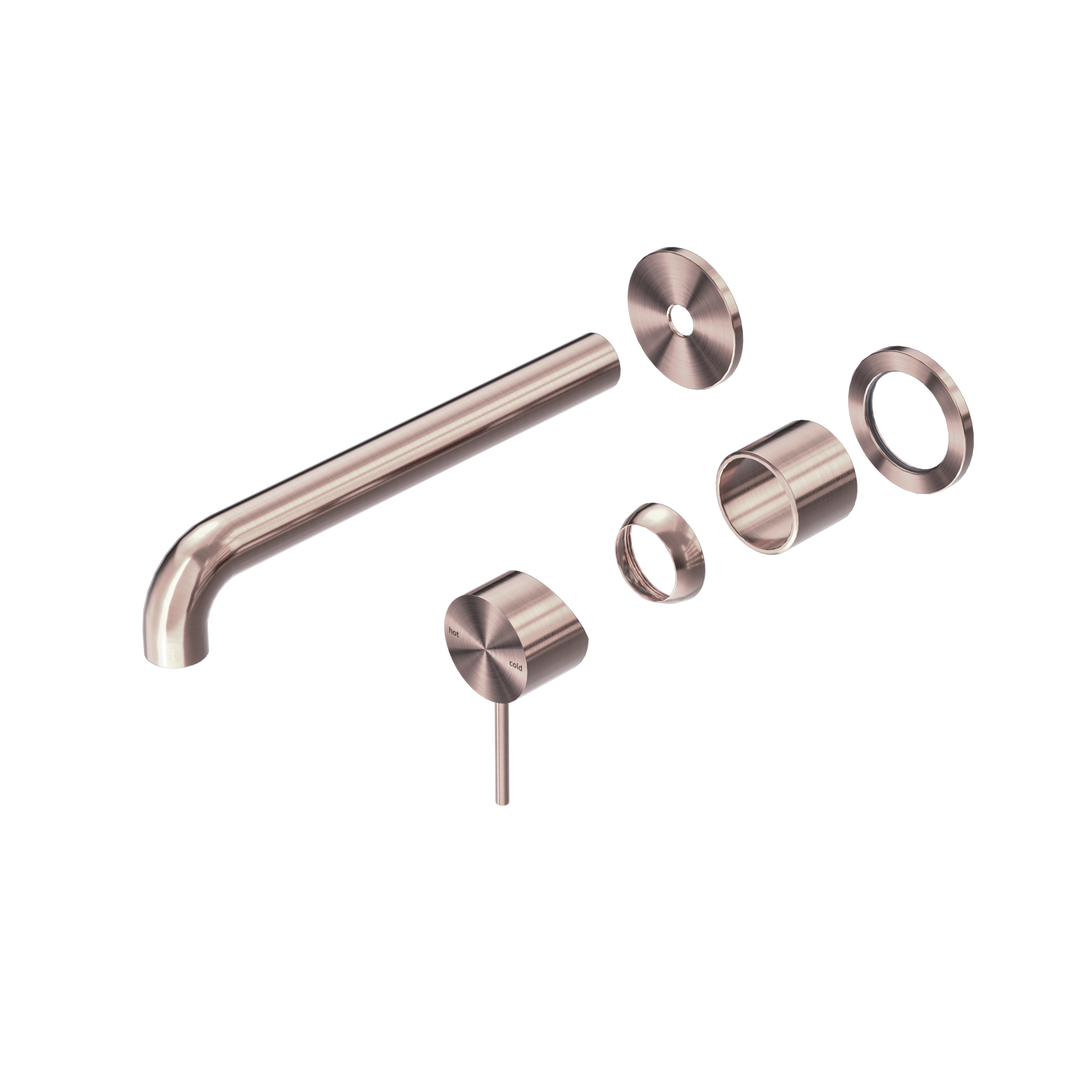 Mecca Wall Basin/Bath Mixer Separate Back Plate 230mm Trim Kits Only Brushed Bronze