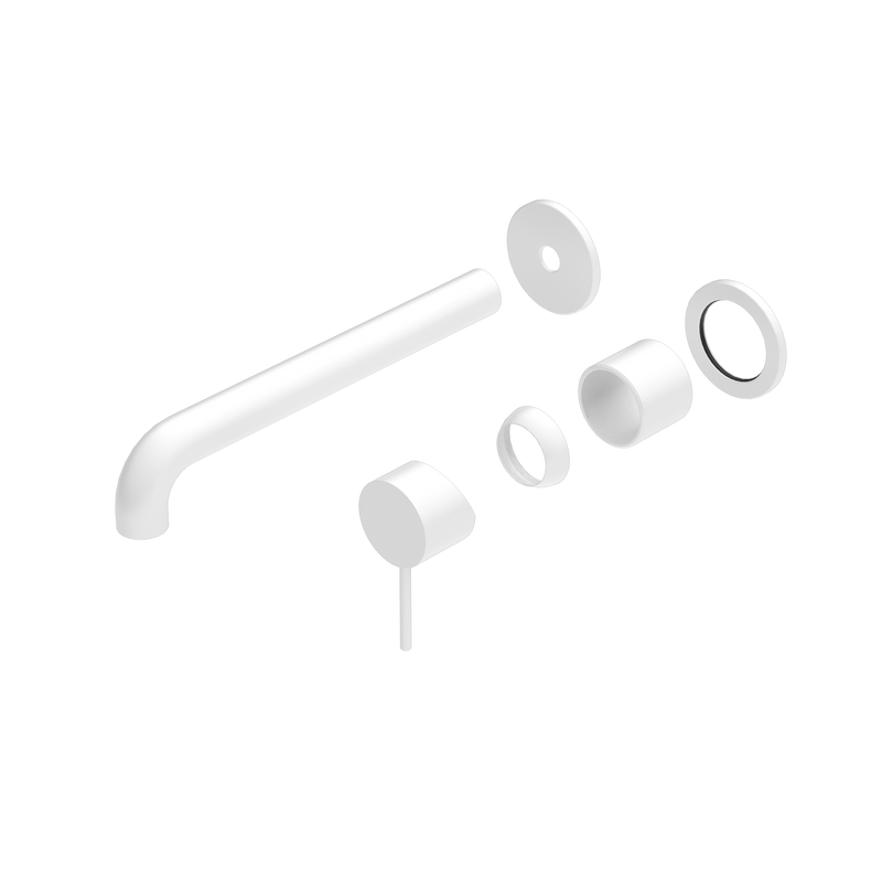 Mecca Wall Basin/Bath Mixer Separate Back Plate 230mm Trim Kits Only Matte White